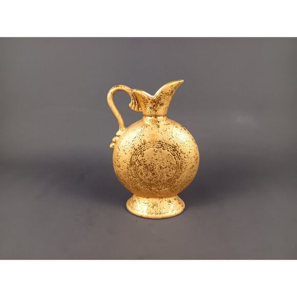 Jim Beam Decanter VTG 1956 Regal China Empty Weeping Gold Decanter Vase Decor - Picture 2 of 10